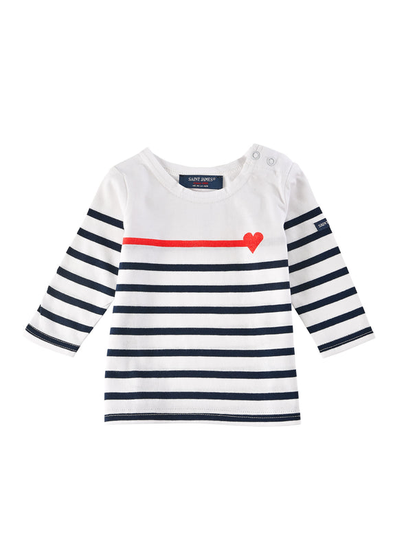saint james Sailor striped shirt gift box BLANC/MARINE/TULIPE
