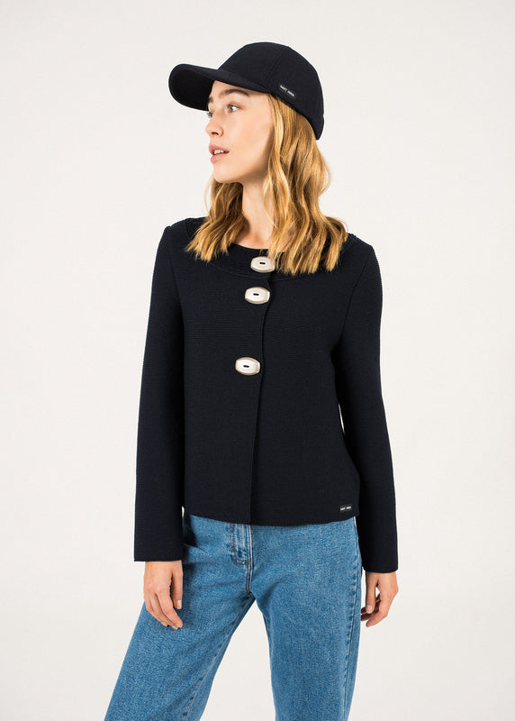 saint james Adrets Réédit wool jacket NAVY