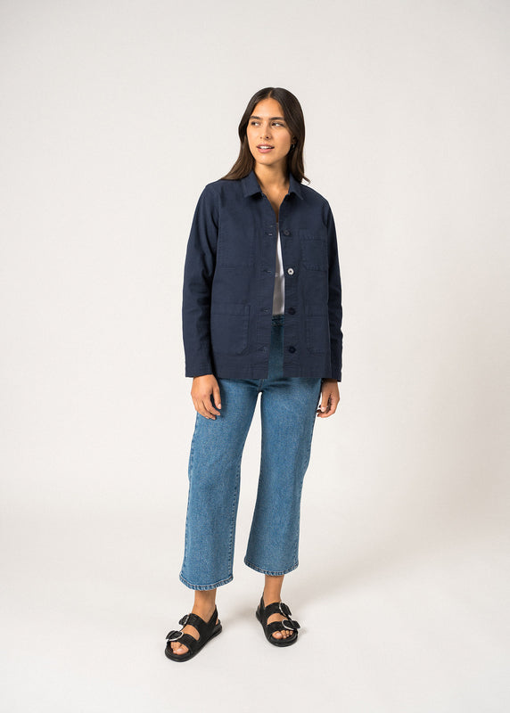 Saint James Alizé Worker Jacket – Cotton MARINE