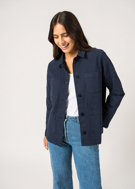 saint james Alizé Worker Jacket – cotton MARINE