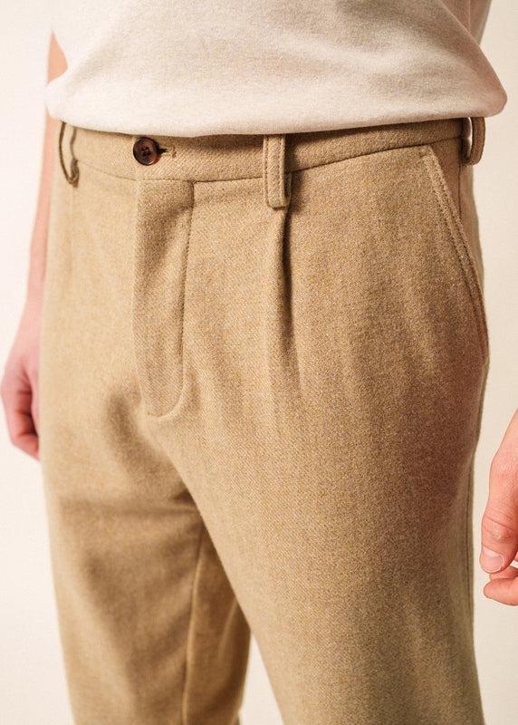 Saint James Andreas Flannel Trousers BEIGE FONCE