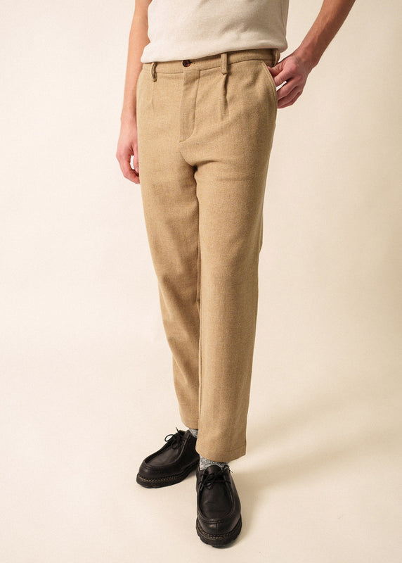 saint james Andreas flannel trousers BEIGE FONCE
