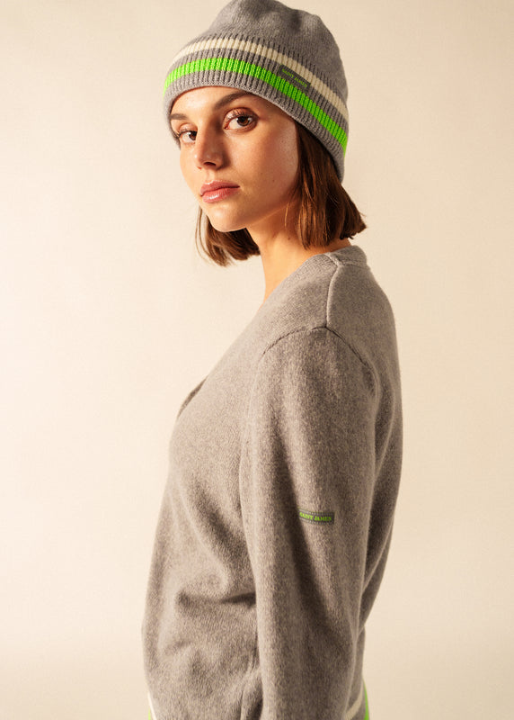 saint james Annecy Wool Beanie GRIS/ECUME/TONIC