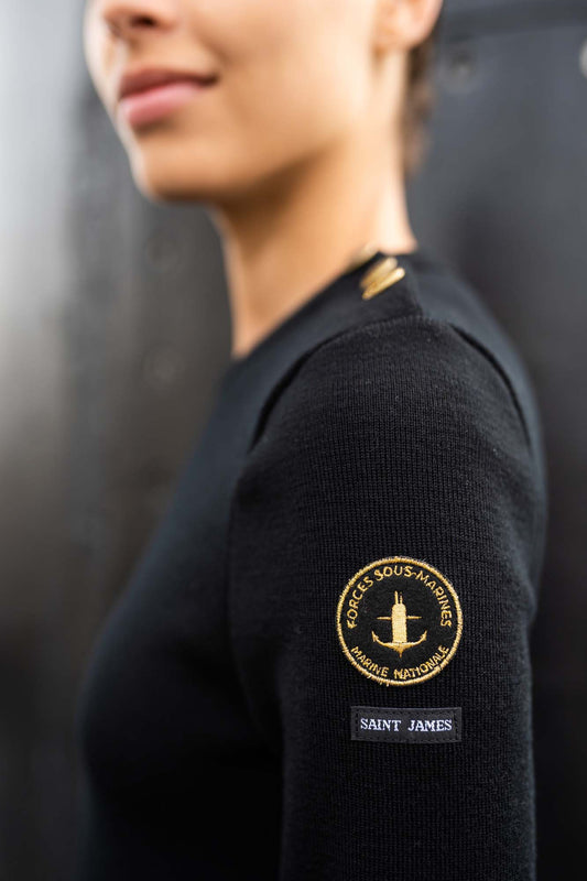 Saint James Astrolabe Plain Sailor Jumper NOIR