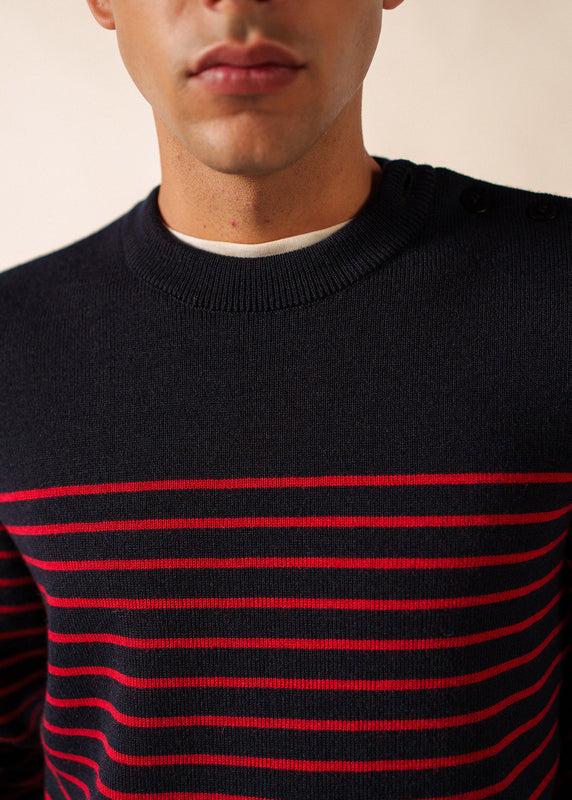 Saint James Binic Striped Sailor Jumper NAVY/MEDOC