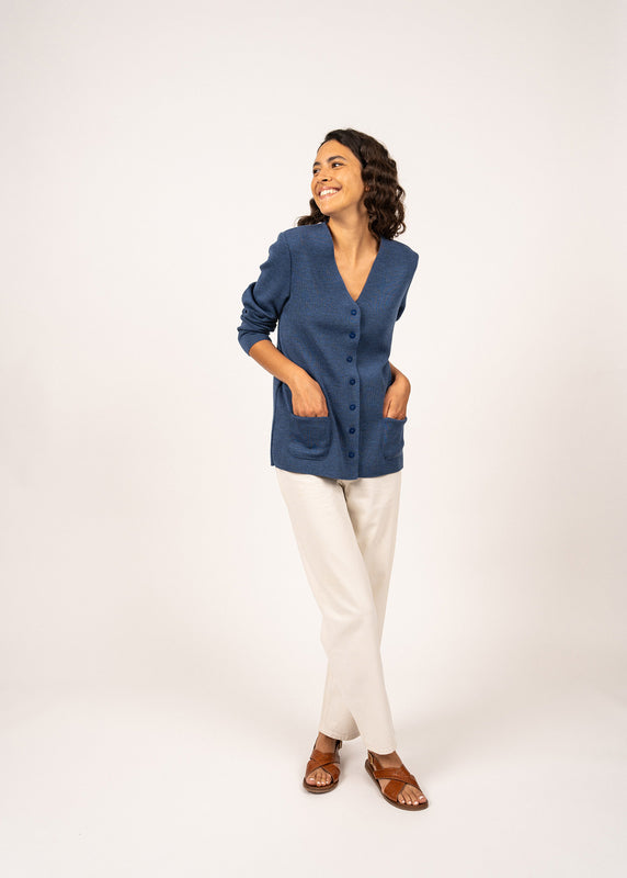Saint James Blainville V Neck Cardigan JEAN