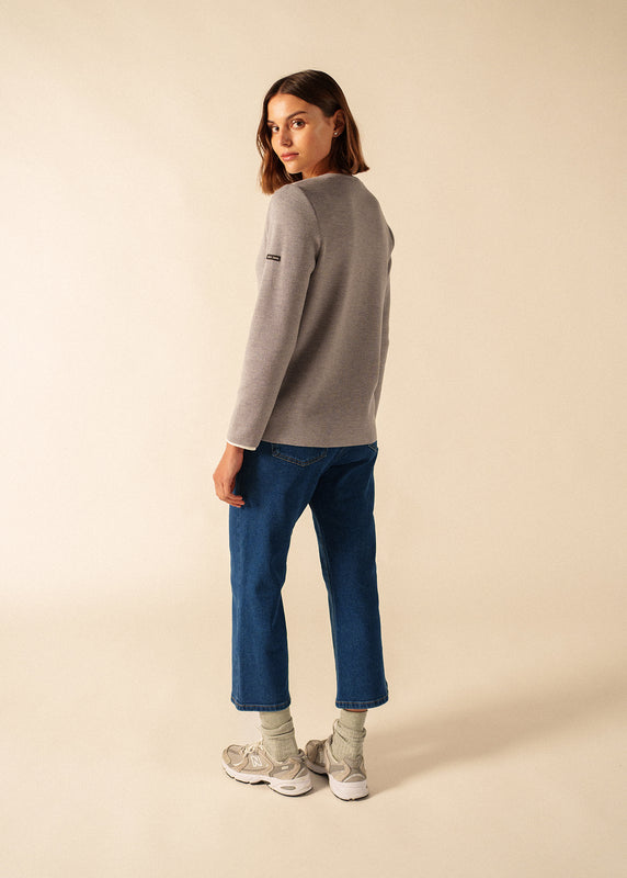 Saint James Blainville V Neck Cardigan PERLE CHINE