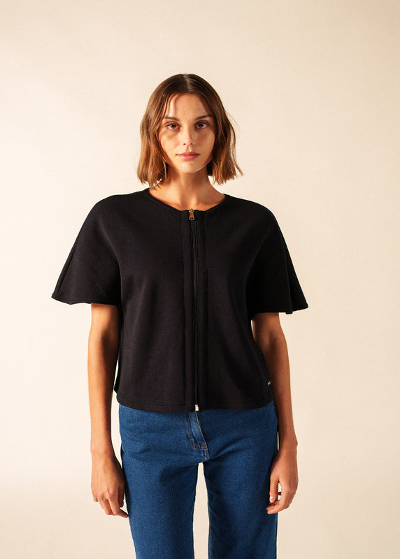 saint james Bonneval zipped jacket NAVY