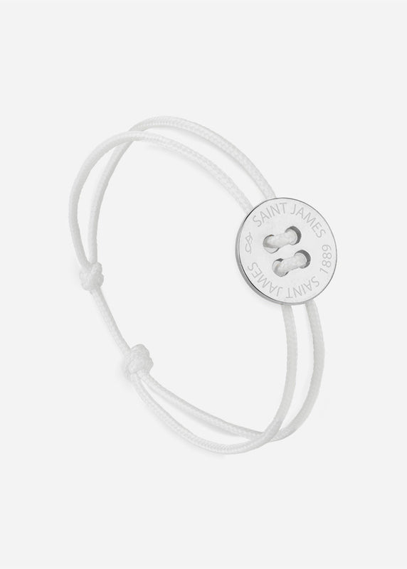 saint james Bracelet Bouton ARGENT/BLANC