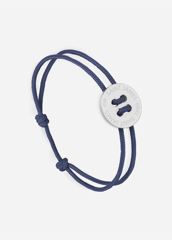 saint james Bracelet Bouton ARGENT/MARINE