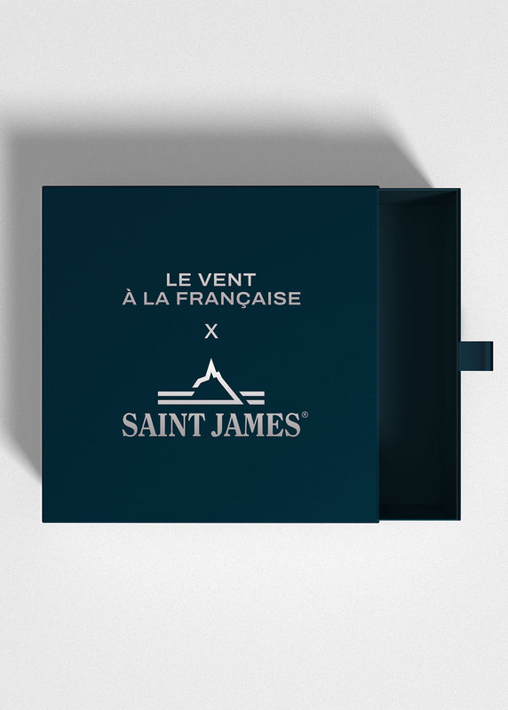 Saint James Bracelet Bouton OR/RAYE BLANC/ROUGE