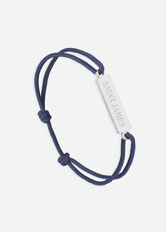 saint james Bracelet Logo ARGENT/MARINE