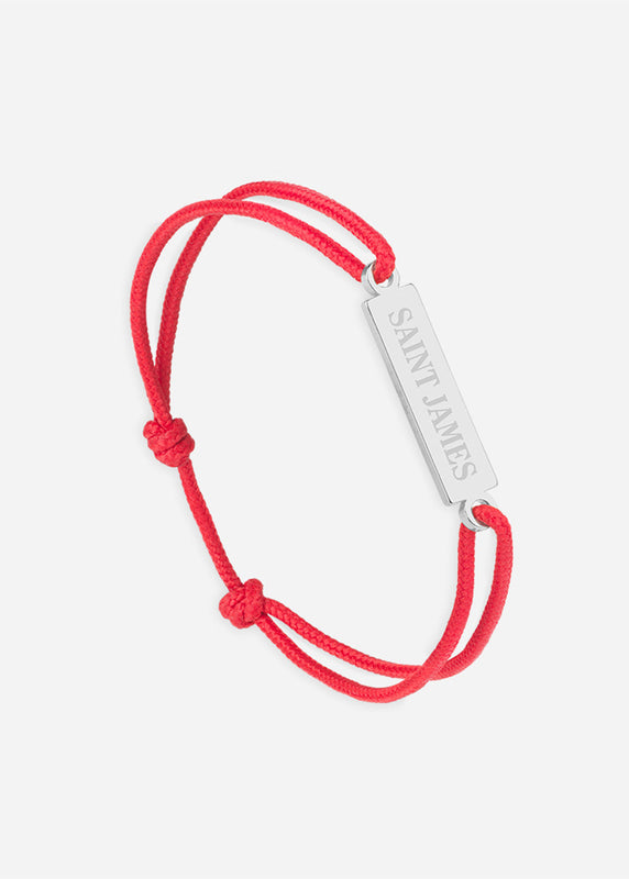 saint james Bracelet Logo ARGENT/ROUGE