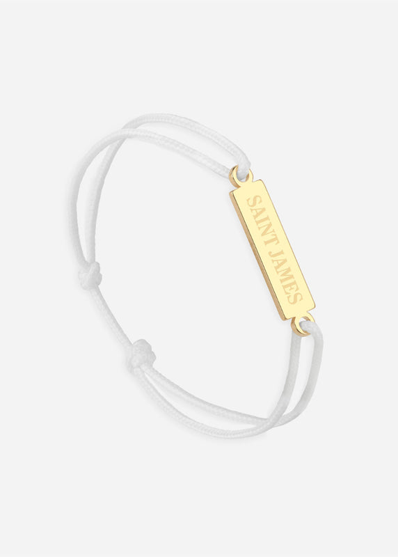 saint james Bracelet Logo OR/BLANC