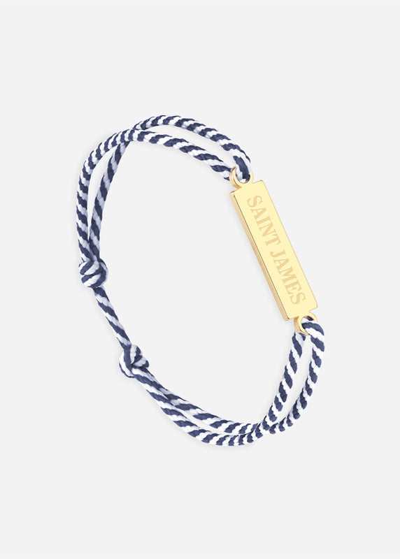 saint james Bracelet Logo OR/RAYE BLANC/MARINE