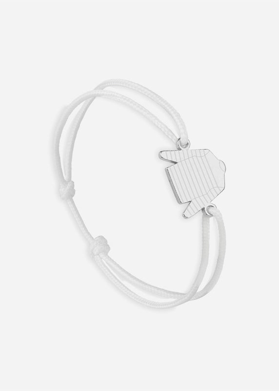 saint james Bracelet Marinière ARGENT/BLANC