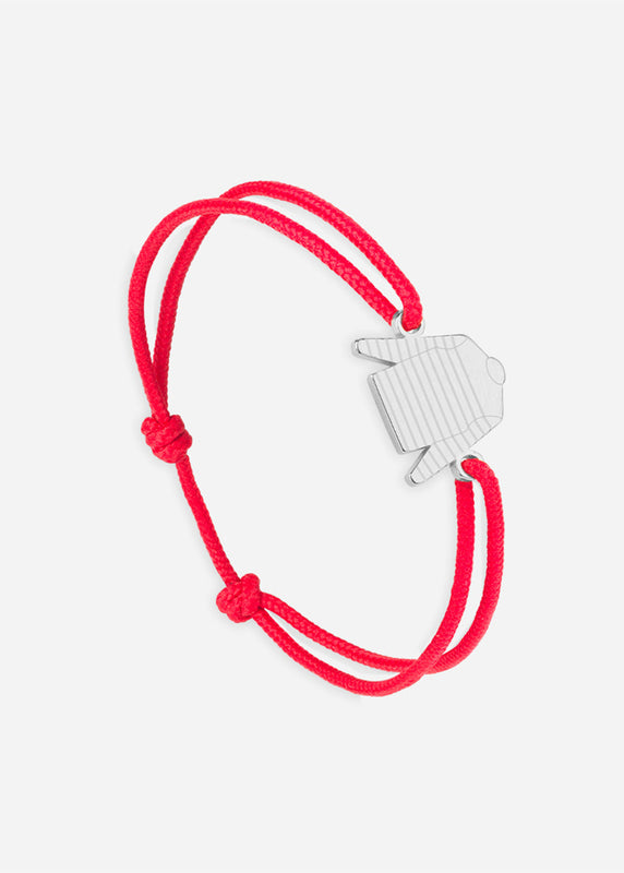 saint james Bracelet Marinière ARGENT/ROUGE