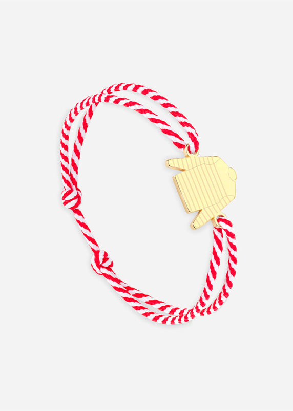 saint james Bracelet Marinière OR/RAYE BLANC/ROUGE