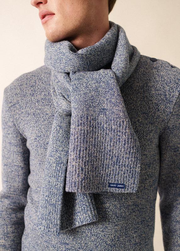 Saint James Bréauté Wool Scarf JEAN/ECRU
