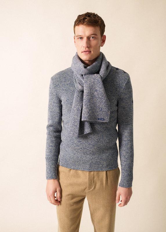 saint james Bréauté wool scarf JEAN/ECRU