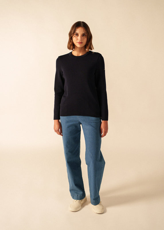 Saint James Brégançon Bretagne Jumper NAVY/MULTICO