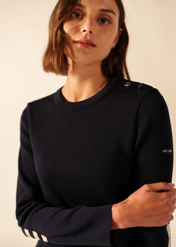 Saint James Brégançon Bretagne Jumper NAVY/MULTICO