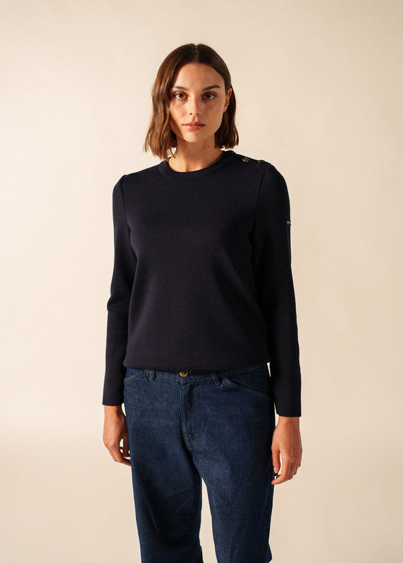 saint james Brégançon Normandy jumper NAVY/MULTICO