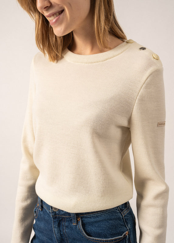 Saint James Bregançon Plain Sailor Jumper ECUME