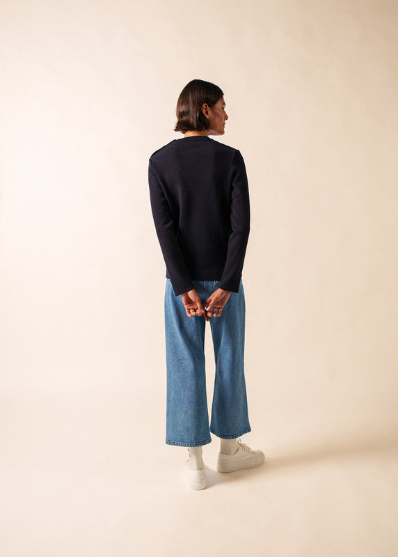 Saint James Brégançon Plain Sailor Jumper NAVY