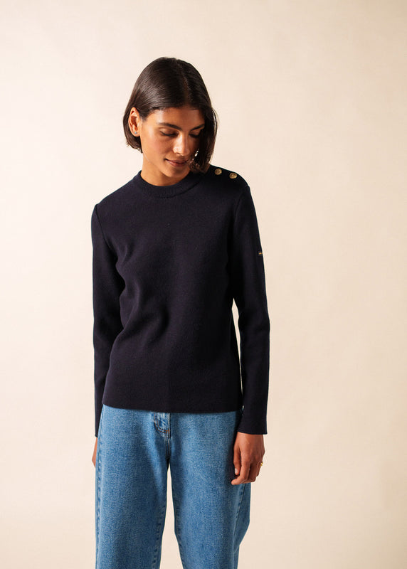 saint james Brégançon plain sailor jumper NAVY
