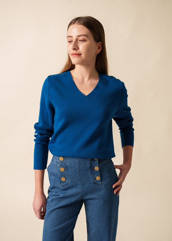 saint james Brehat V neck jumper LAC