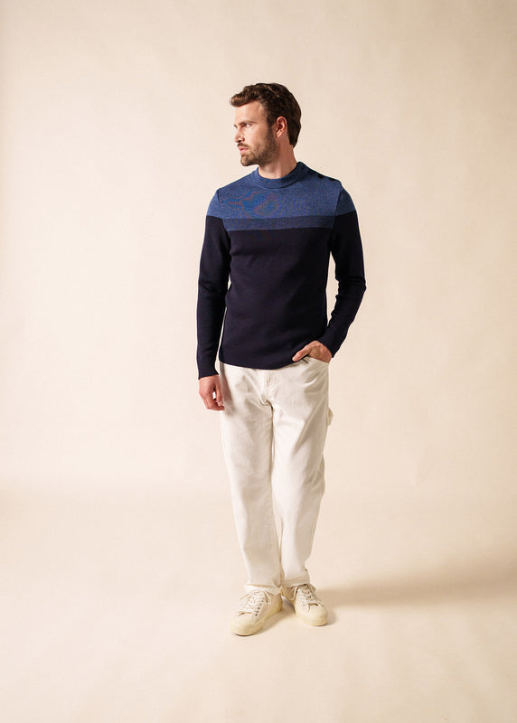 Saint James Bretagne Sailor Jumper MARINE/JEANS