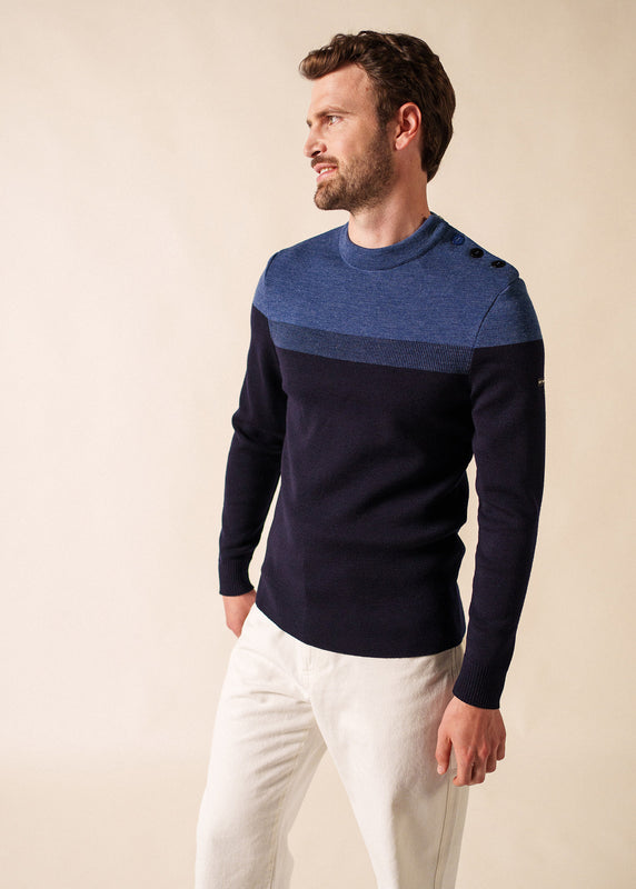 saint james Bretagne sailor jumper MARINE/JEANS