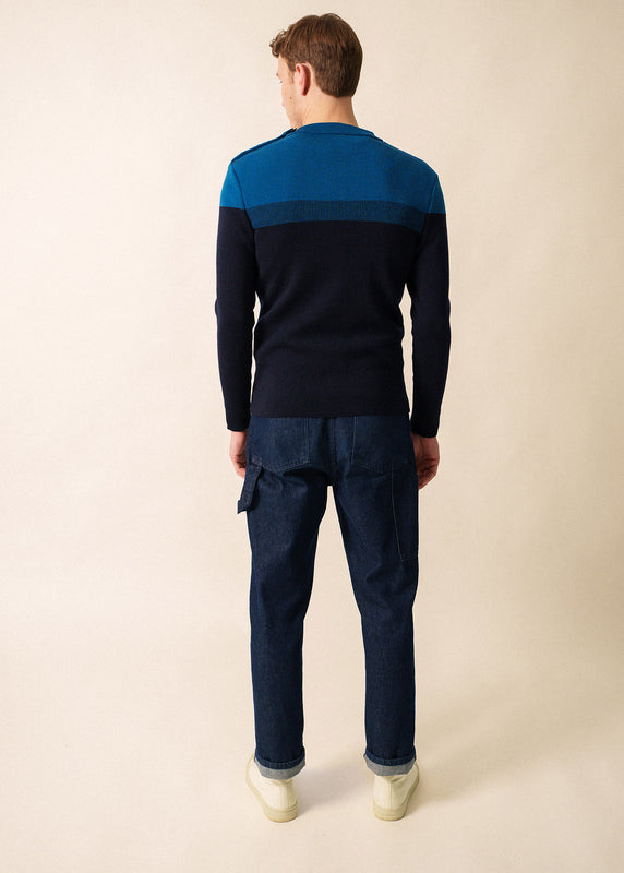 Saint James Bretagne Sailor Jumper MARINE/LAC