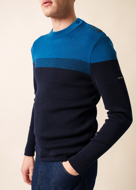Saint James Bretagne Sailor Jumper MARINE/LAC