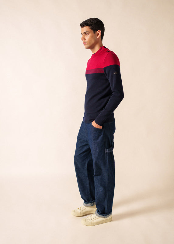 Saint James Bretagne Sailor Jumper MARINE/PERSAN