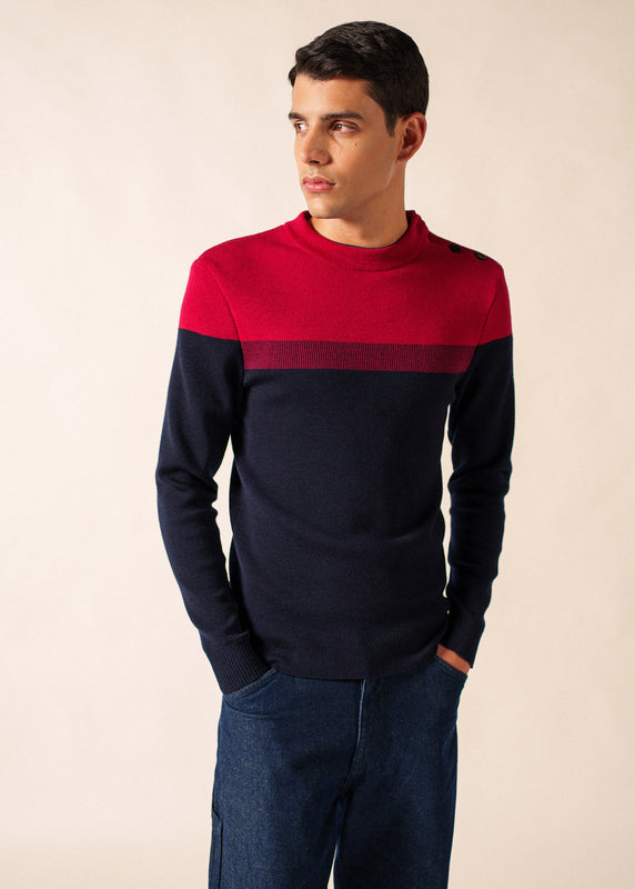 saint james Bretagne sailor jumper MARINE/PERSAN