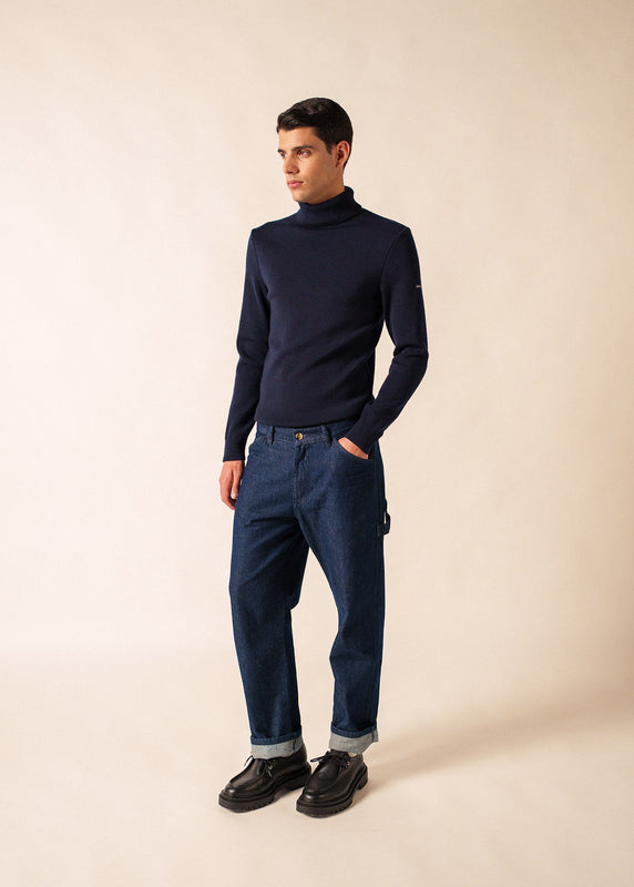 Saint James Bretagne Turtleneck Jumper MARINE