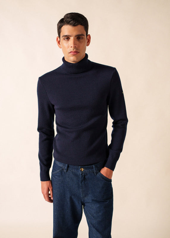 saint james Bretagne turtleneck jumper MARINE