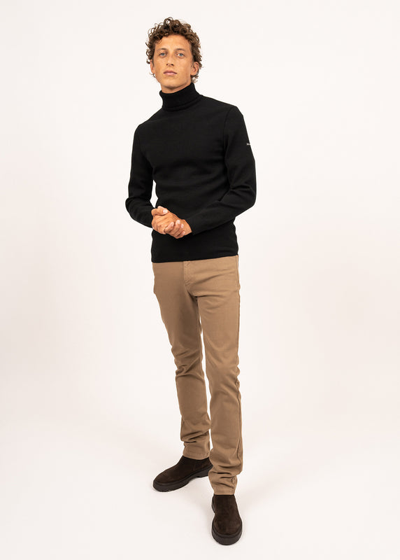 Saint James Bretagne Turtleneck Jumper NOIR