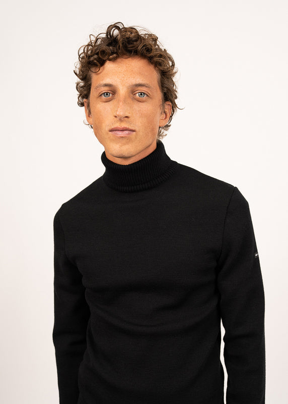 Saint James Bretagne Turtleneck Jumper NOIR