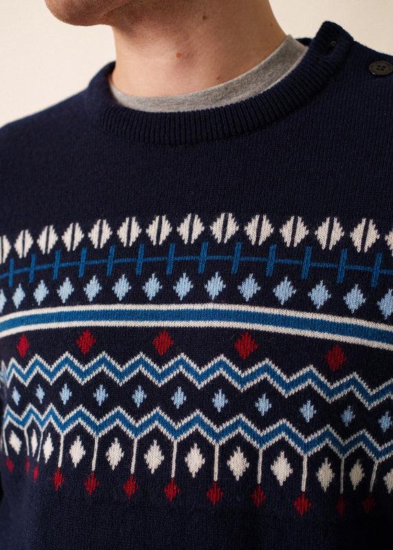 Saint James Briançon Sailor Jumper NAVY/MULTICO