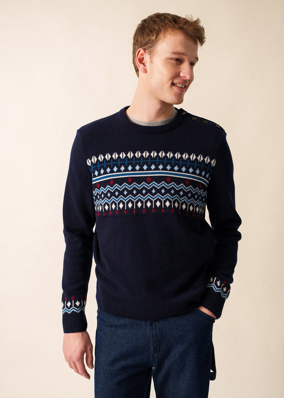 saint james Briançon Sailor Jumper NAVY/MULTICO