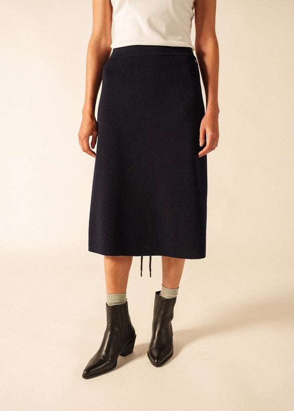 saint james Cabestan Wool Skirt NAVY