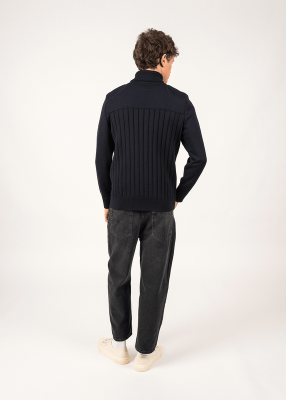 Saint James Calypso Réédit Wool Jacket NAVY/BLANC