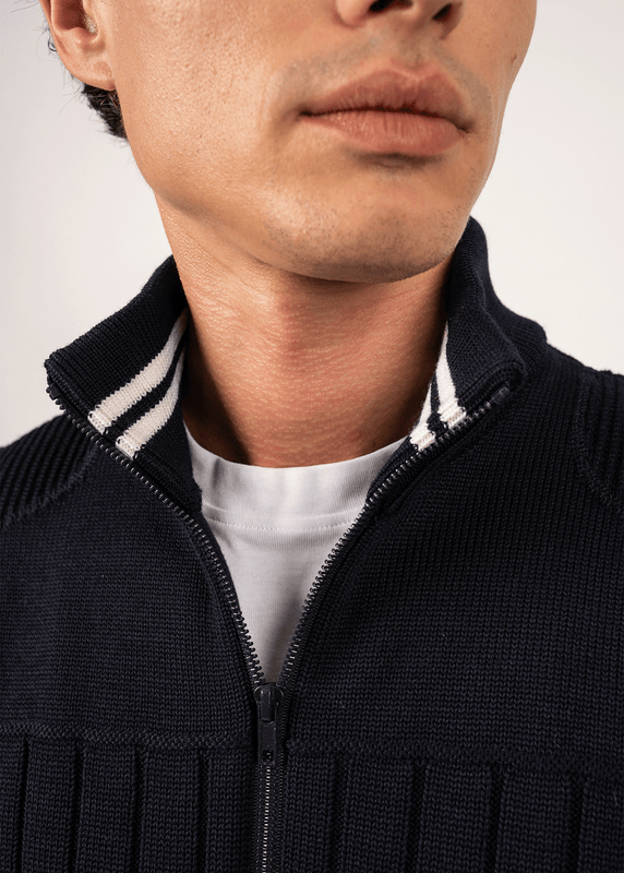 Saint James Calypso Réédit Wool Jacket NAVY/BLANC