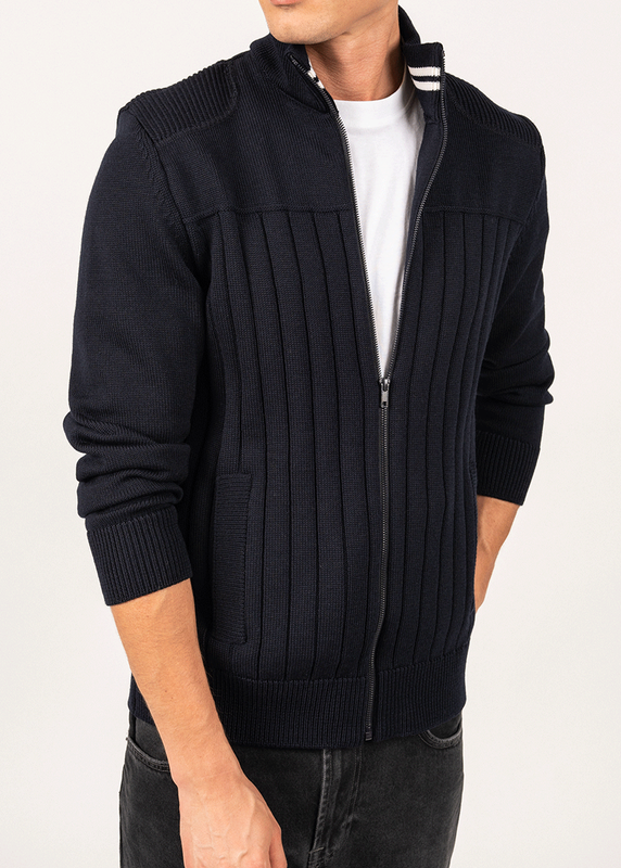 saint james Calypso Réédit wool jacket NAVY/BLANC