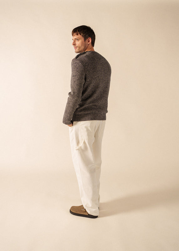 Saint James Cancale Mélange Jumper NAVY/ECRU