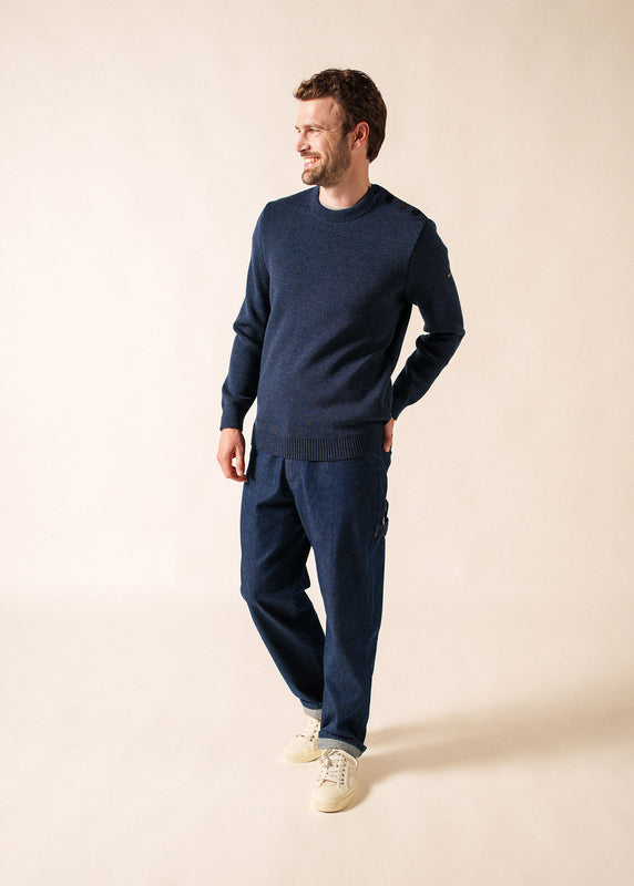 Saint James Cancale Sailor Jumper BLEU CHINE
