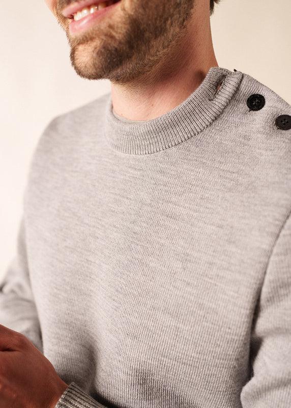 Saint James Cancale Sailor Jumper GRIS CLAIR